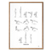 Original Lines's yoga plakat med solhilsen